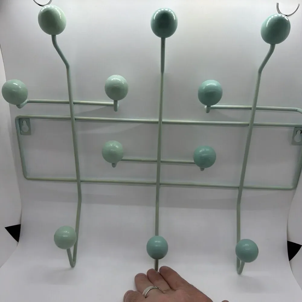 Mid-Century Modern Hangit Ball Hanger - Sea Foam Green- Inspired By Eames Sphere